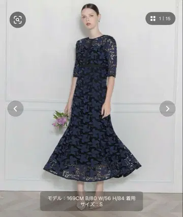 LEJA 꽃무늬 자수 레이스 머메이드 원피스 드레스 결혼식