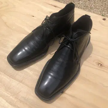 가죽 신발 가죽 신발 스퀘어토 블랙 25.5cm-26.0cm 정도