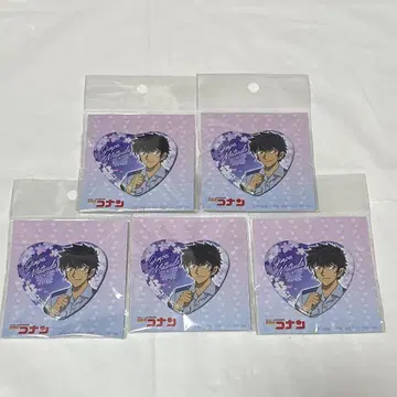 명탐정 코난 코난플라자 하트 캔뱃지 마츠다 진페이 5세트