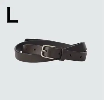 내로우 롱 가죽 벨트 UNIQLO U 유니클로U 다크 브라운 L 사이즈