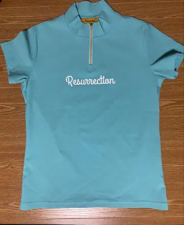 Resurrection 스카이블루 하프 지퍼 셔츠 S