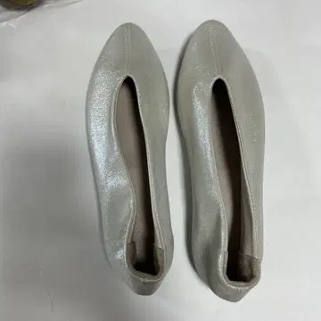 펌프스 천연 가죽 로우힐 에마 일본제 실버 라메 24cm