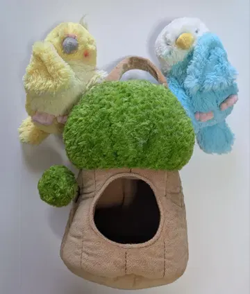 잉꼬 봉제 인형 집 세트