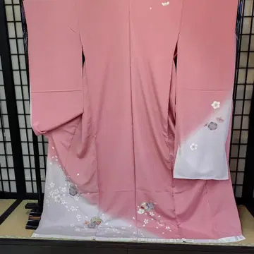 일본제 순수 실크 유젠 후리소데 처분품 041