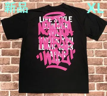 LIBERTYWALK 상의 반팔 T셔츠 블랙 프린트 로고 NEWERA