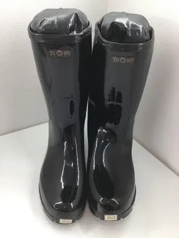 TOHO 장화 25.0cm 블랙 광택 마감