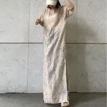 AMAIL 시스루 원피스 레이어드 베이지 체형 커버 시어 슬림