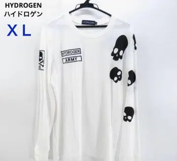 HYDROGEN 하이드로겐 ARMY 스컬 롱티 티셔츠 XL