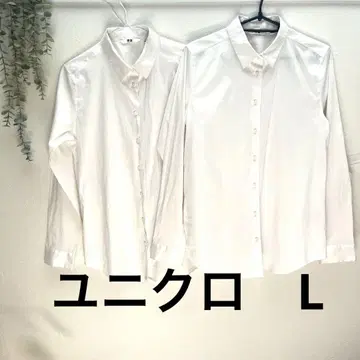 여성용 화이트 긴팔 블라우스 2장 세트 L 취업활동
