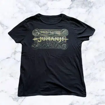 JUMANJI 주만지 티셔츠 무비 티셔츠 프린트 티셔츠 블랙 컬러