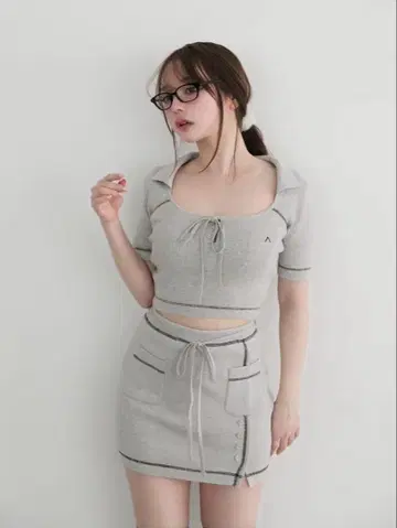 andmary kitty knit set up