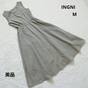 새상품급 INGNI 잉그 슬리브리스 롱 원피스 그레이 M