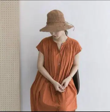 어반 리서치 도어스 코튼 보일 개더 맥시 원피스
