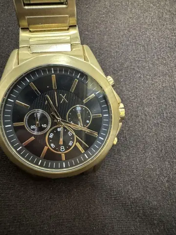 Armani Exchange 골드 크로노그래프 시계