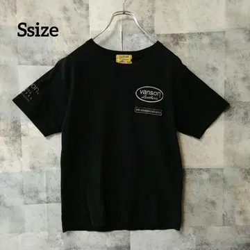 VANSON 반송 블랙 Ssize 헤비 웨이트 반팔 티셔츠