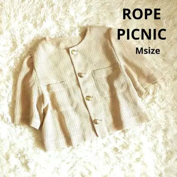 새상품급 ROPE PICNIC 반팔 자켓 가디건 M 로페피크닉