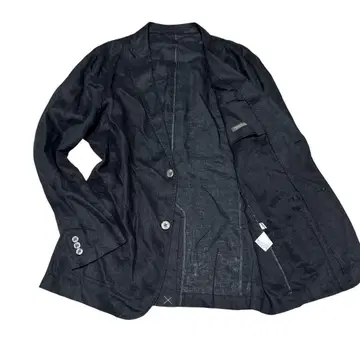 컨디션 최상 UNIQLO 유니클로 프리미엄 린넨 자켓 블랙 XL