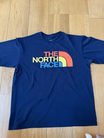 THE NORTH FACE 로고 T셔츠 네이비
