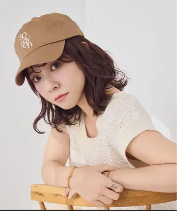 somyon 로고 자수 디자인 캡 모카 yumi 덕스