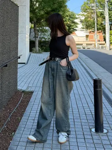 EDWIN 와이드 스트레이트 데님 팬츠 배기 청바지 XL