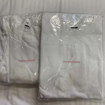 미즈타미 본드 부 티셔츠 티셔츠 화이트 핑크 L