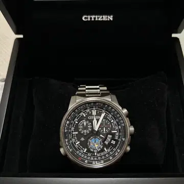 블루 임펄스 CITIZEN 에코 드라이브 크로노그래프 손목시계