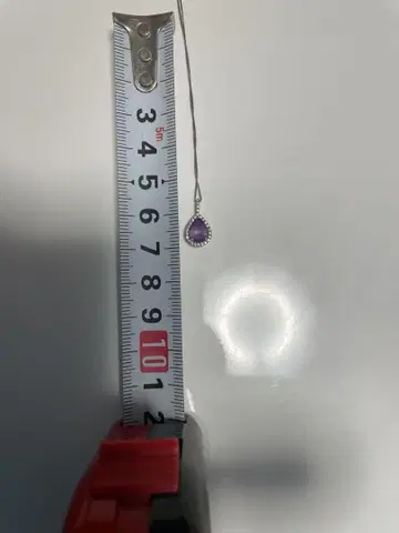 플라티나 목걸이 자수정 다이아 pt 체인 여성용 목걸이