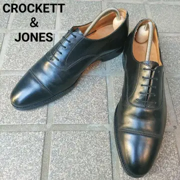 CROCKETT & JONES UK 6 E 24.5cm 블랙 가죽 신발