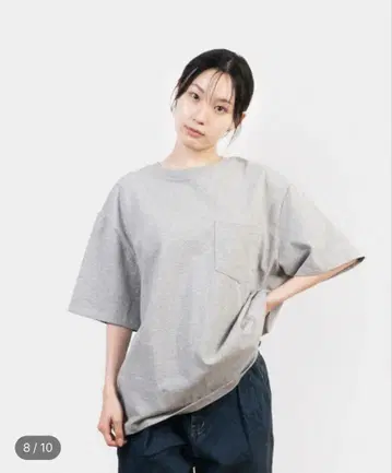Classic Pocket Standard Tee L 멜란지 그레이
