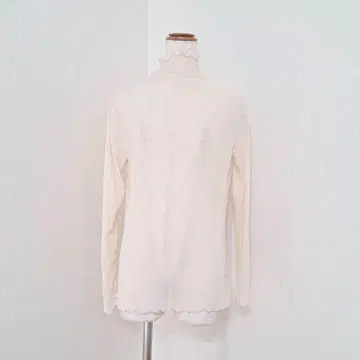 Q.B.J.R 긴팔 이너 풀오버 페일 오렌지 비침 하이넥 L