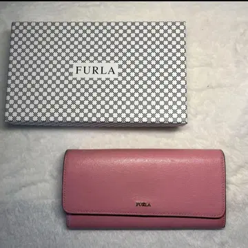 FURLA 핑크 두겹 장지갑