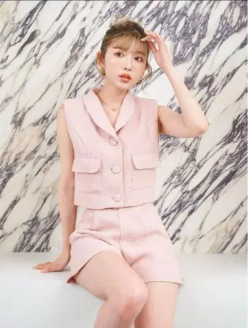 Darich 다리치 민트 그린 트위드 팬츠 셋업