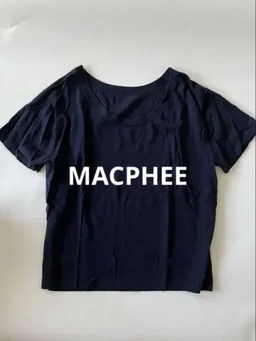 MACPHEE 코튼 100% 네이비 티셔츠 M