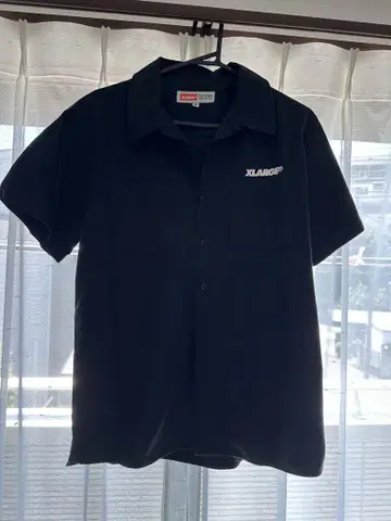XLARGE 블랙 반팔 워크 셔츠 M