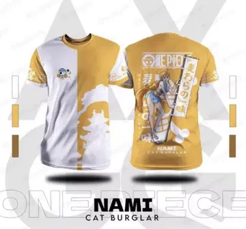 원피스 T셔츠 나미 size 2XL 화이트 오렌지 미사용