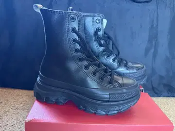 CONVERSE 블랙 하이컷 부츠 통굽