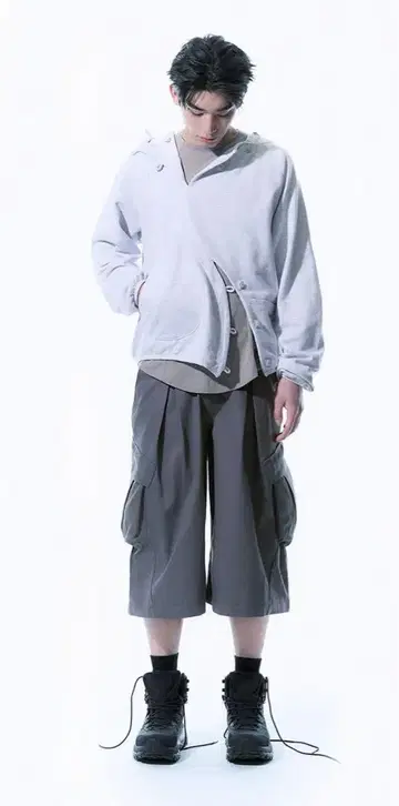 Sansangear 25SS 카고 숏 팬츠 그레이