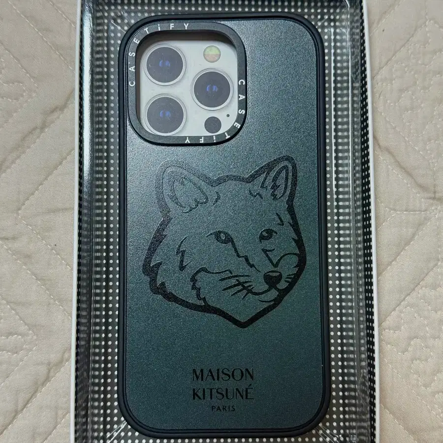 iPhone 16 Pro Casetify MagSafe Slate Gray Maison Kitsuné Case