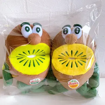 2개 세트 제스프리 키위브라더스 크로스백 파우치 봉제인형 Zespri