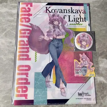 마츠키요 FGO 콜라보 클리어 파일 캔뱃지 스티커 빛의 코얀스카야
