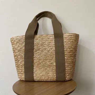 대용량 천연 소재 밀짚 카고바 백, 캔버스 백 베이지 여름 바다 유카타