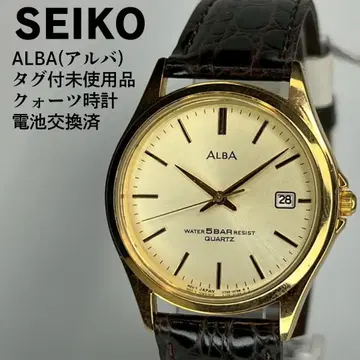 미사용품 SEIKO 세이코 ALBA 쿼츠 시계 배터리 교환 완료