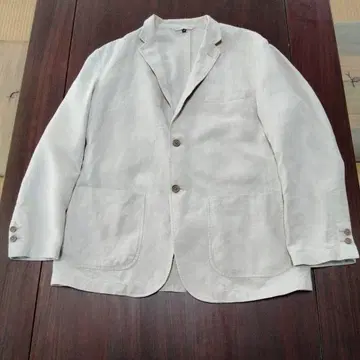 무인양품 린넨 테일러드 자켓 세탁가능 아이보리 XL