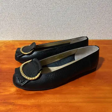 MIHAMA 커터 슈즈 플랫 슈즈 23.5cm 블랙 검정