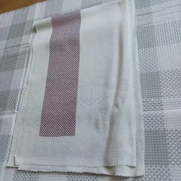 오비 장식 천 화이트 베이스 실크 100% 새상품