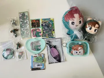 닌타마 란타로 젠포우지 이사쿠 봉제 인형 캔뱃지 피규어 묶음 판매 15점
