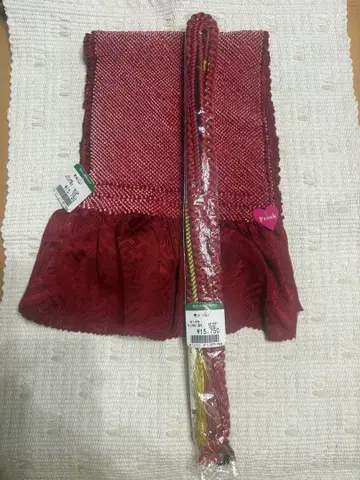 오비 장식 천 허리띠