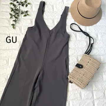 새상품급 GU 그레이 넉넉한 와이드 레그 드로스트 팬츠 살로펫 S