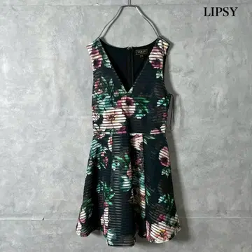 LIPSY 영국제 꽃무늬 시어 배색 슬리브리스 원피스 N1205