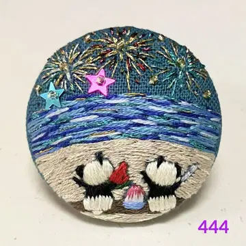 핸드메이드 자수 브로치 no.4443